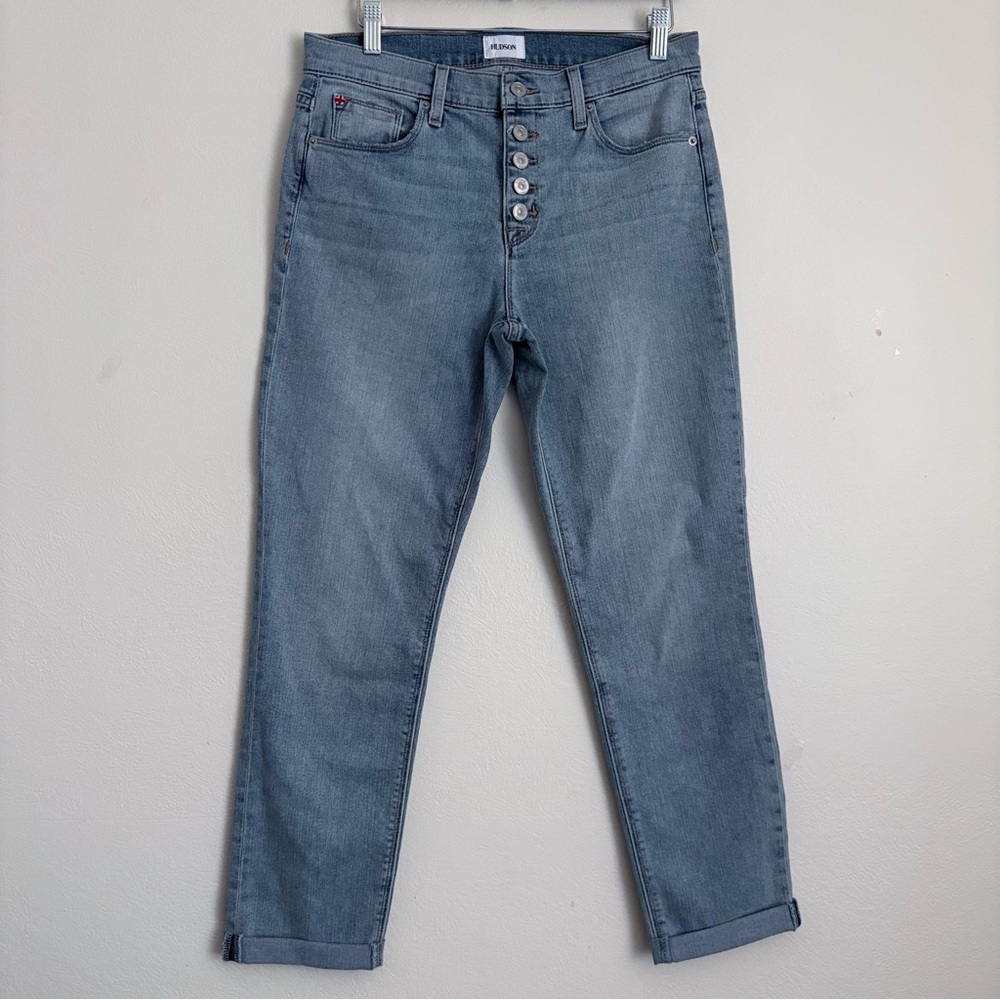 Hudson Natalie Slim Fit Midrise Button-Up Boyfriend Sz 29 Ins 27”
